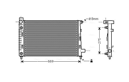 Radiator, engine cooling MSA2282 Ava Quality Cooling