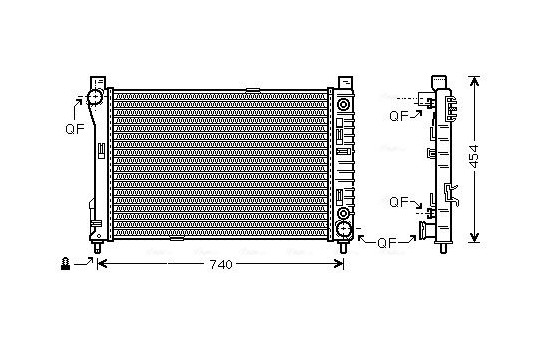 Radiator, engine cooling MSA2286 Ava Quality Cooling