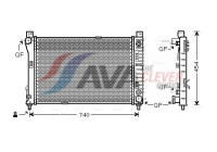 Radiator, engine cooling MSA2286 Ava Quality Cooling