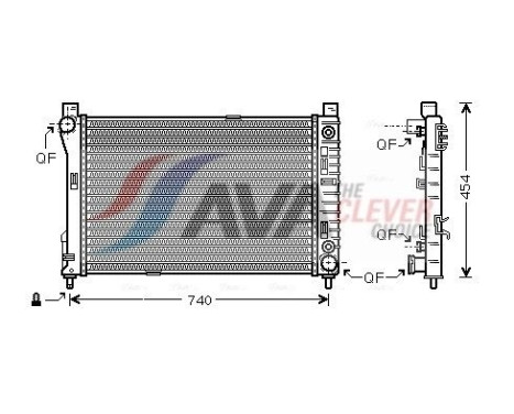 Radiator, engine cooling MSA2286 Ava Quality Cooling