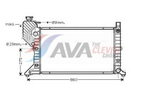 Radiator, engine cooling MSA2300 Ava Quality Cooling