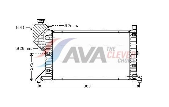 Radiator, engine cooling MSA2300 Ava Quality Cooling