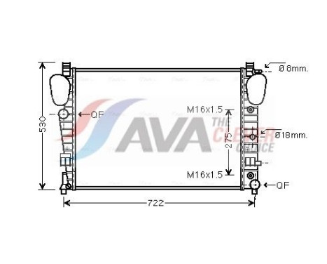 Radiator, engine cooling MSA2306 Ava Quality Cooling