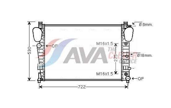 Radiator, engine cooling MSA2306 Ava Quality Cooling