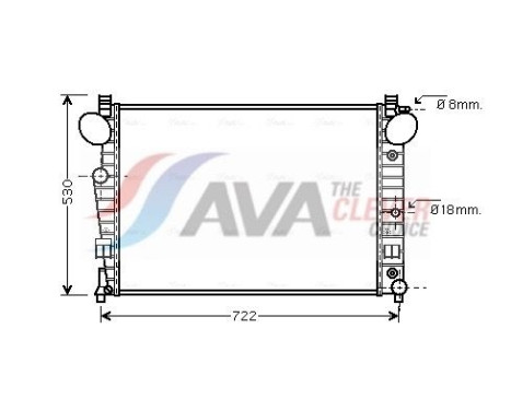 Radiator, engine cooling MSA2308 Ava Quality Cooling