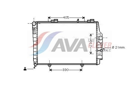 Radiator, engine cooling MSA2337 Ava Quality Cooling