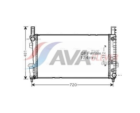 Radiator, engine cooling MSA2364 Ava Quality Cooling