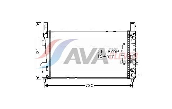 Radiator, engine cooling MSA2364 Ava Quality Cooling
