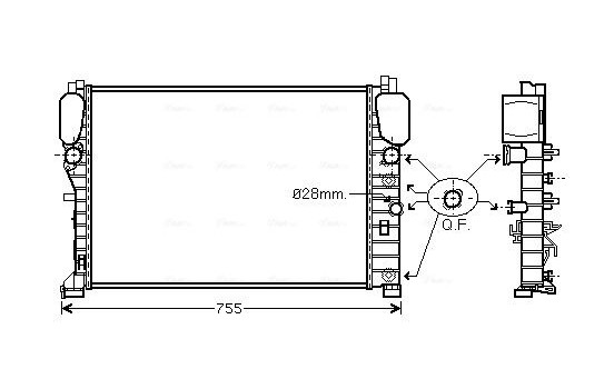 Radiator, engine cooling MSA2394 Ava Quality Cooling