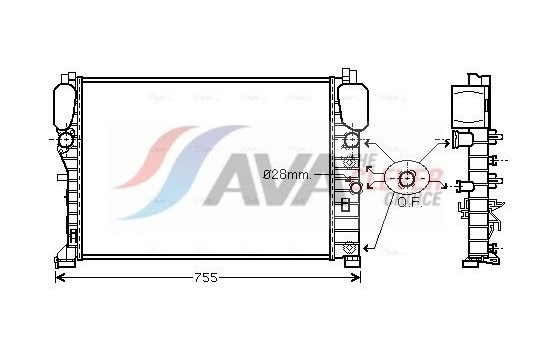 Radiator, engine cooling MSA2394 Ava Quality Cooling