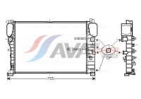 Radiator, engine cooling MSA2459 Ava Quality Cooling