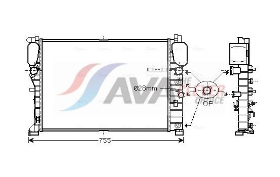 Radiator, engine cooling MSA2459 Ava Quality Cooling