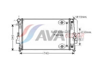 Radiator, engine cooling MSA2460 Ava Quality Cooling