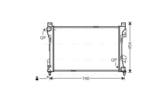 Radiator, engine cooling MSA2463 Ava Quality Cooling