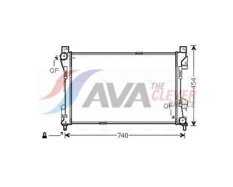 Radiator, engine cooling MSA2463 Ava Quality Cooling