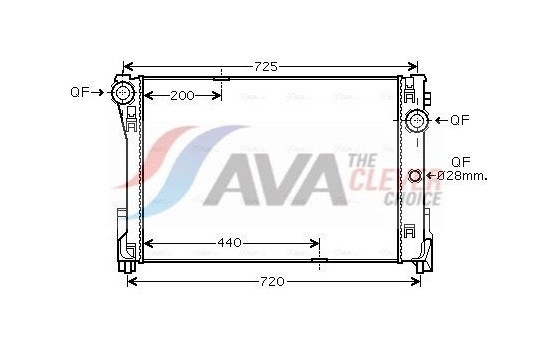 Radiator, engine cooling MSA2474 Ava Quality Cooling