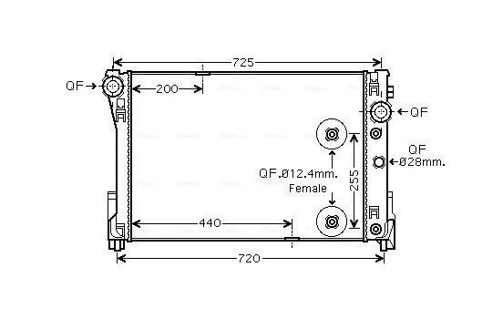 Radiator, engine cooling MSA2475 Ava Quality Cooling