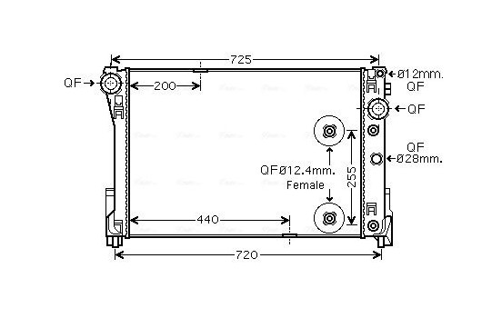 Radiator, engine cooling MSA2546 Ava Quality Cooling