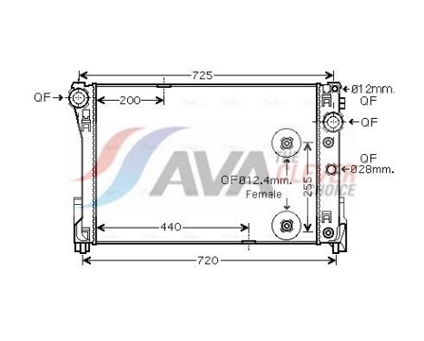 Radiator, engine cooling MSA2546 Ava Quality Cooling