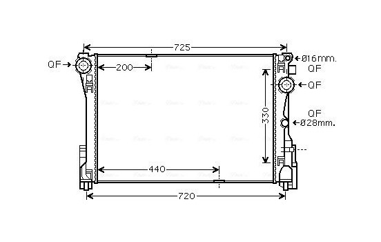 Radiator, engine cooling MSA2575 Ava Quality Cooling