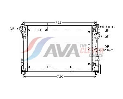 Radiator, engine cooling MSA2575 Ava Quality Cooling