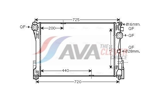 Radiator, engine cooling MSA2575 Ava Quality Cooling
