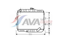 Radiator, engine cooling MT2061 Ava Quality Cooling