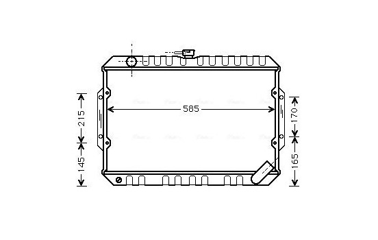 Radiator, engine cooling MT2066 Ava Quality Cooling