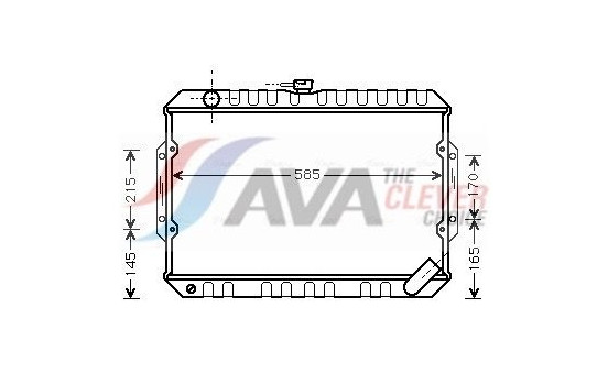Radiator, engine cooling MT2066 Ava Quality Cooling