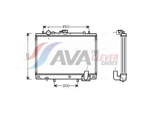 Radiator, engine cooling MT2161 Ava Quality Cooling