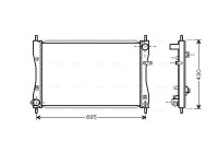 Radiator, engine cooling MT2174 Ava Quality Cooling