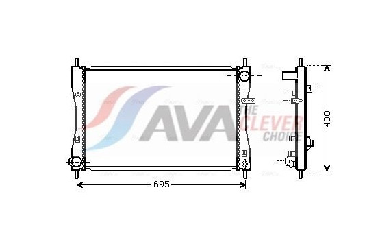 Radiator, engine cooling MT2174 Ava Quality Cooling