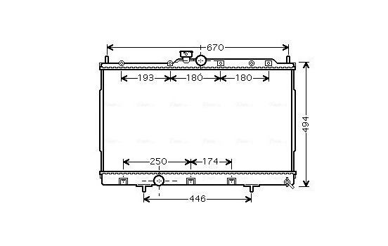 Radiator, engine cooling MT2183 Ava Quality Cooling