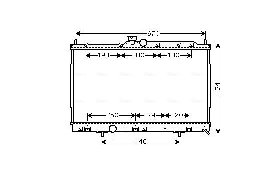 Radiator, engine cooling MT2184 Ava Quality Cooling