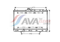 Radiator, engine cooling MT2184 Ava Quality Cooling
