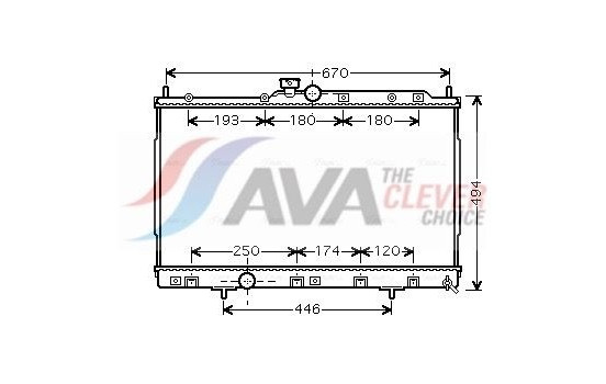 Radiator, engine cooling MT2184 Ava Quality Cooling