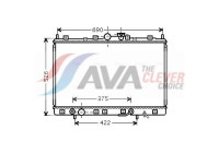 Radiator, engine cooling MT2190 Ava Quality Cooling