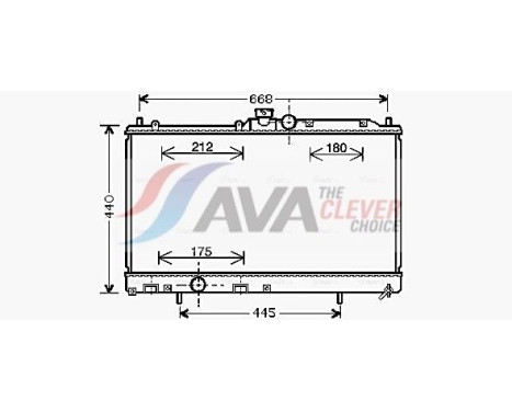 Radiator, engine cooling MT2195 Ava Quality Cooling