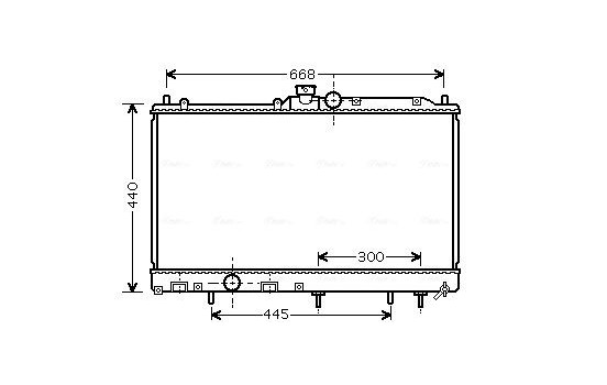 Radiator, engine cooling MT2196 Ava Quality Cooling