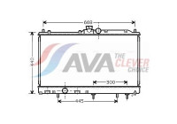 Radiator, engine cooling MT2196 Ava Quality Cooling