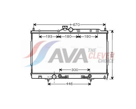 Radiator, engine cooling MT2197 Ava Quality Cooling