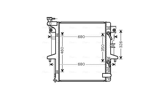 Radiator, engine cooling MT2205 Ava Quality Cooling