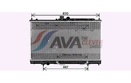 Radiator, engine cooling MT2214 Ava Quality Cooling