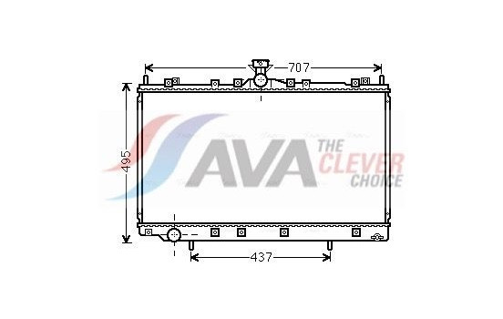 Radiator, engine cooling MT2215 Ava Quality Cooling
