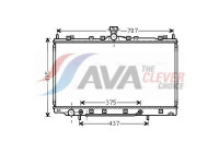 Radiator, engine cooling MT2217 Ava Quality Cooling