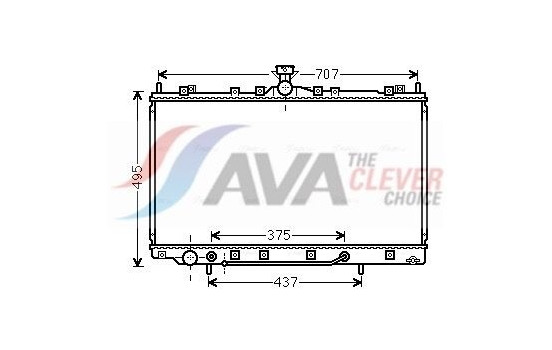 Radiator, engine cooling MT2217 Ava Quality Cooling