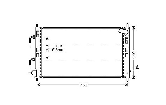 Radiator, engine cooling MT2240 Ava Quality Cooling