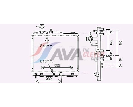 Radiator, engine cooling MT2255 Ava Quality Cooling