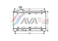 Radiator, engine cooling MT2256 Ava Quality Cooling
