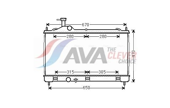 Radiator, engine cooling MT2256 Ava Quality Cooling